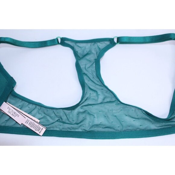 Victoria's Secret Dream Delight 36C Teal Lace Padded Push Up Wired Bralette NWT - Picture 8 of 15